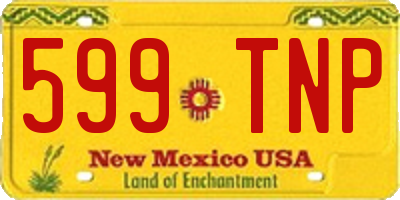 NM license plate 599TNP