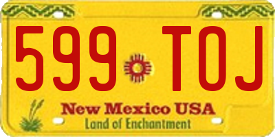 NM license plate 599TOJ