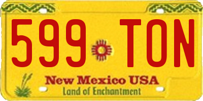 NM license plate 599TON