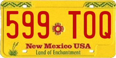 NM license plate 599TOQ