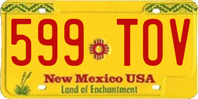 NM license plate 599TOV