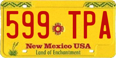 NM license plate 599TPA
