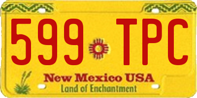 NM license plate 599TPC