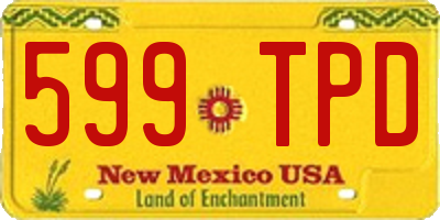 NM license plate 599TPD
