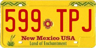 NM license plate 599TPJ