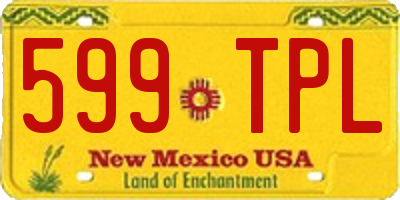 NM license plate 599TPL