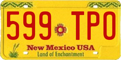 NM license plate 599TPO