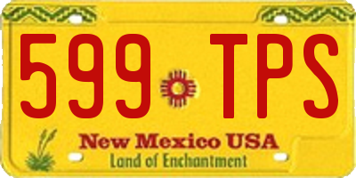 NM license plate 599TPS