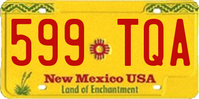 NM license plate 599TQA