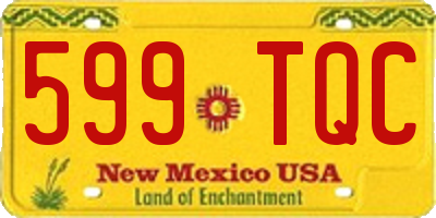 NM license plate 599TQC
