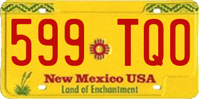 NM license plate 599TQO