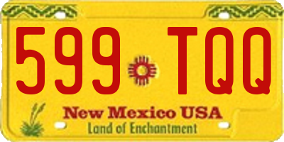 NM license plate 599TQQ