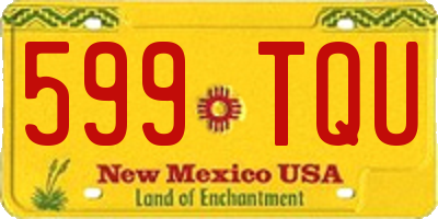 NM license plate 599TQU