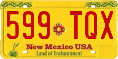 NM license plate 599TQX