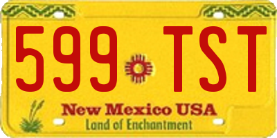 NM license plate 599TST