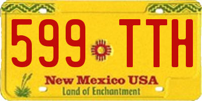 NM license plate 599TTH