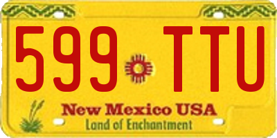 NM license plate 599TTU