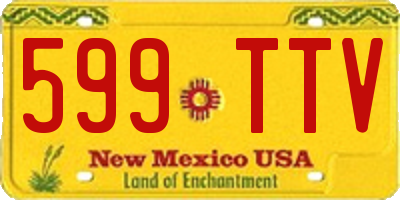 NM license plate 599TTV