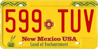 NM license plate 599TUV