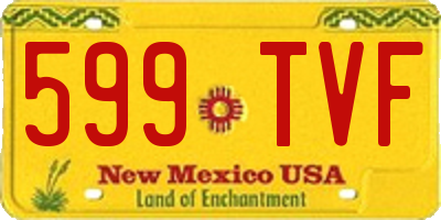 NM license plate 599TVF