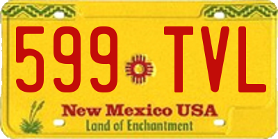NM license plate 599TVL