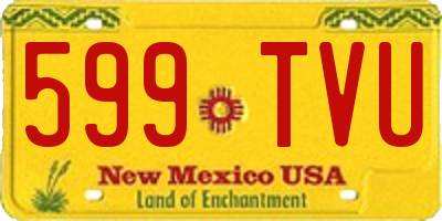 NM license plate 599TVU