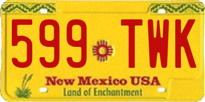 NM license plate 599TWK