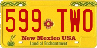 NM license plate 599TWO