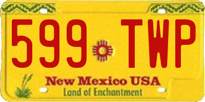 NM license plate 599TWP