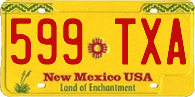 NM license plate 599TXA