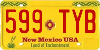 NM license plate 599TYB