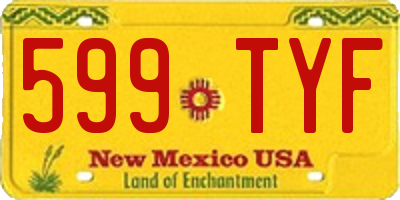 NM license plate 599TYF