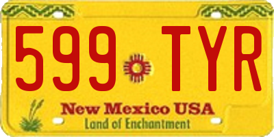 NM license plate 599TYR