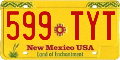 NM license plate 599TYT
