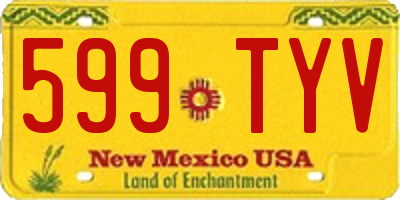 NM license plate 599TYV