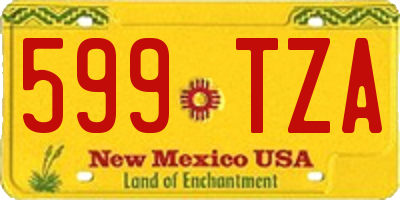 NM license plate 599TZA