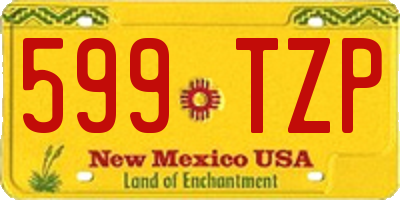 NM license plate 599TZP