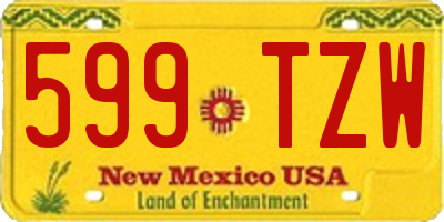 NM license plate 599TZW