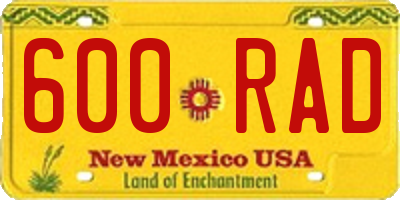 NM license plate 600RAD