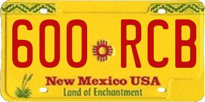 NM license plate 600RCB