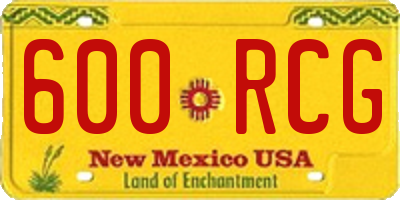 NM license plate 600RCG
