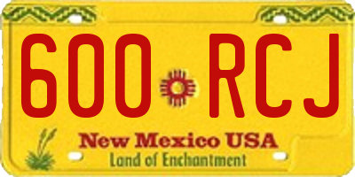 NM license plate 600RCJ