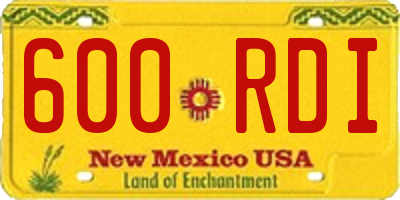 NM license plate 600RDI