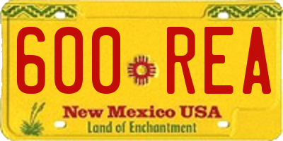 NM license plate 600REA