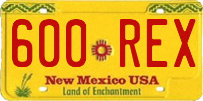 NM license plate 600REX