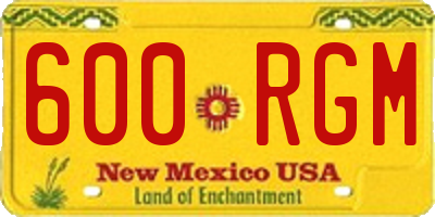NM license plate 600RGM