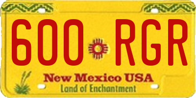 NM license plate 600RGR