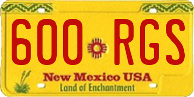 NM license plate 600RGS