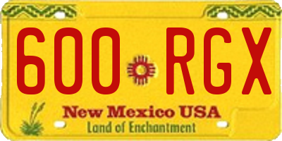 NM license plate 600RGX