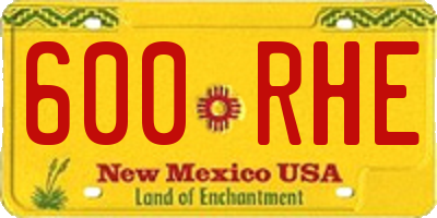 NM license plate 600RHE